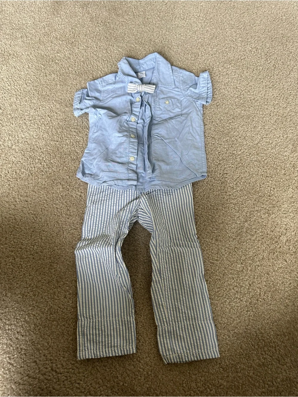 Baby GAP 2-Piece Dress Outfit 18–24 Months Blue Oxford Shirt